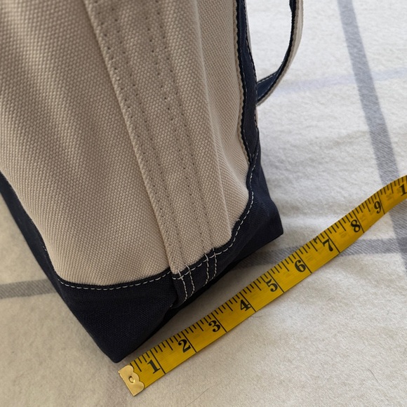 Lands End Canvas Navy Blue Tote Bag Medium - Picture 11 of 14